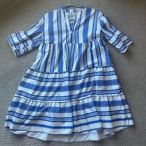 Resort dress blue & white M
